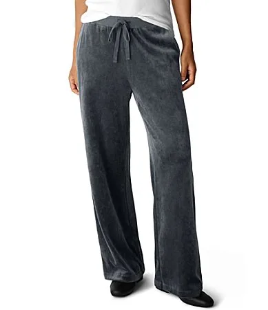 Velour Knit Wide Leg Pull-On Coordinating Pants by Eileen Fisher