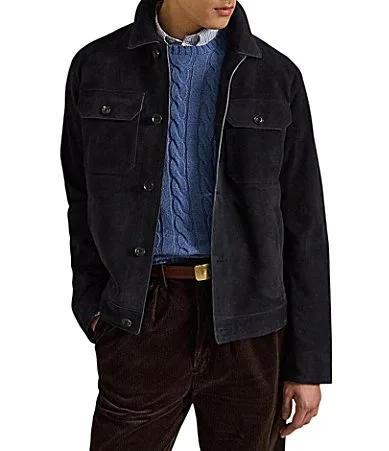 The Ashdale Suede Shacket by Polo Ralph Lauren