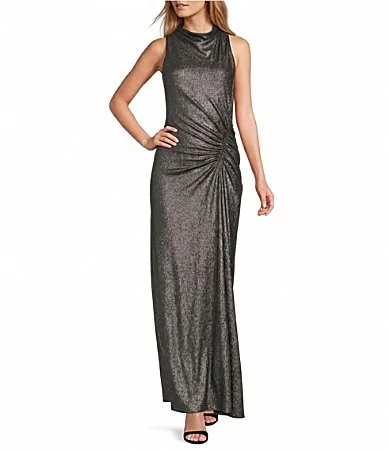 Kya Foiled Jersey Dress