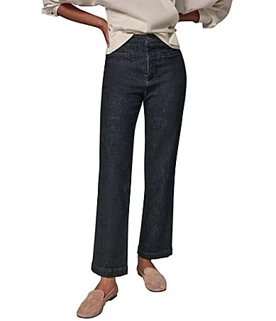 The Ren High Rise Straight Leg Trousers by Donna Karan