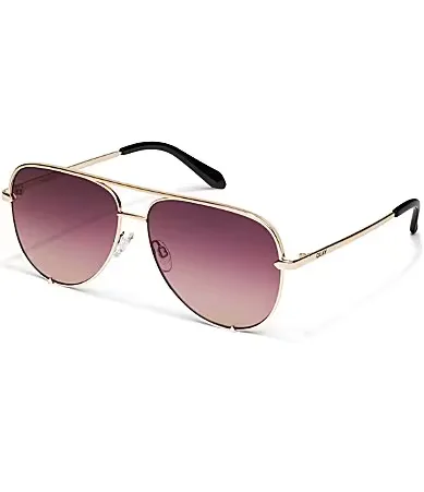 High Key XL 64mm Aviator Sunglasses by Quay
