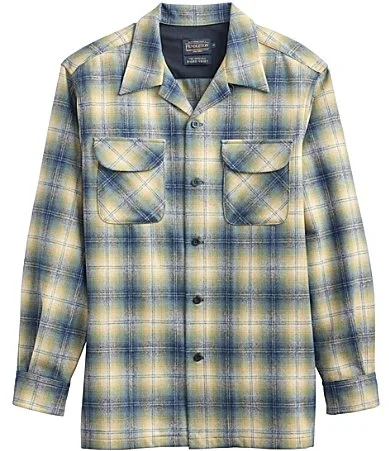 Board Plaid Ombre Long Sleeve Woven Shirt by Pendleton