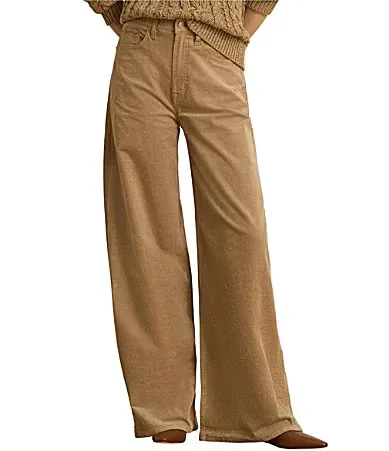 Velvet Corduroy High Rise Wide Leg Full Length Pants by Ralph Lauren