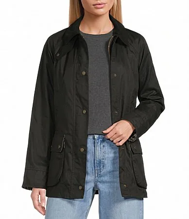 Button Front Waxed Barn Jacket by Antonio Melani