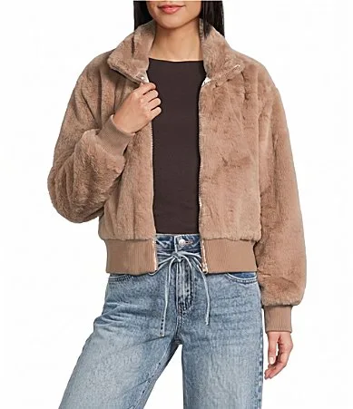 Faux Fur Zip Up Jacket by GB