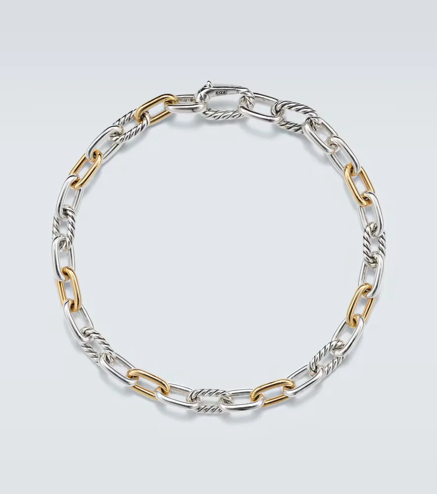 DY Madison Sterling Silver and 18kt Gold Chain Bracelet by David Yurman