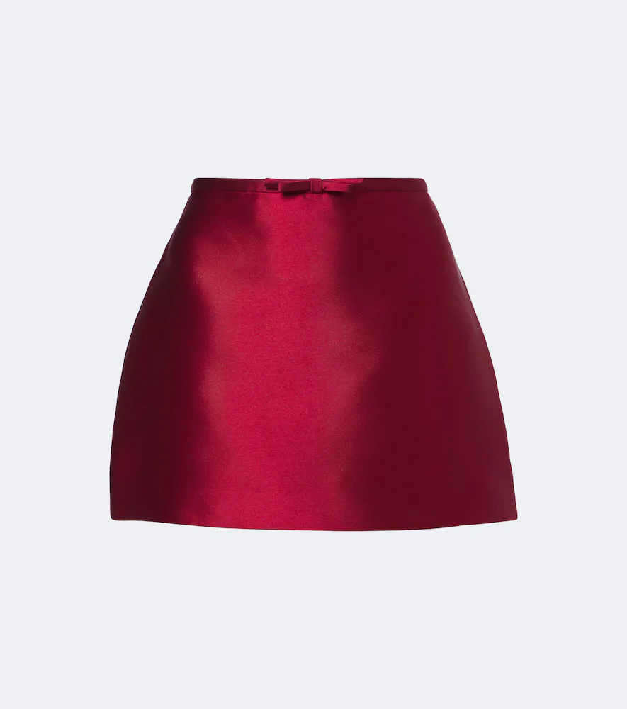 Viana Bow-Detail Satin Miniskirt by Simkhai
