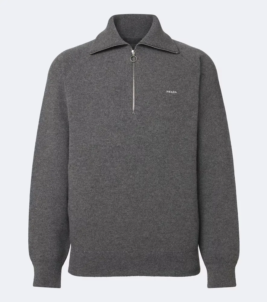 Wool and Cashmere Half-Zip Sweater