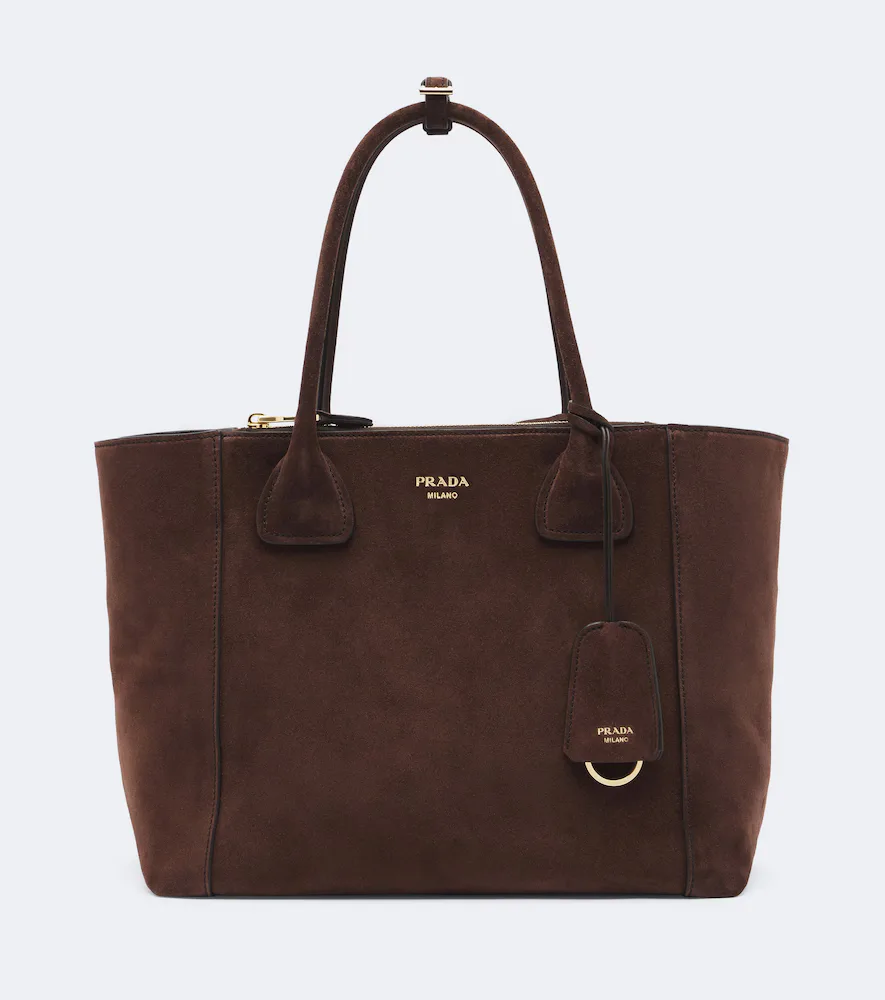Nova Large Suede Tote Bag by Prada