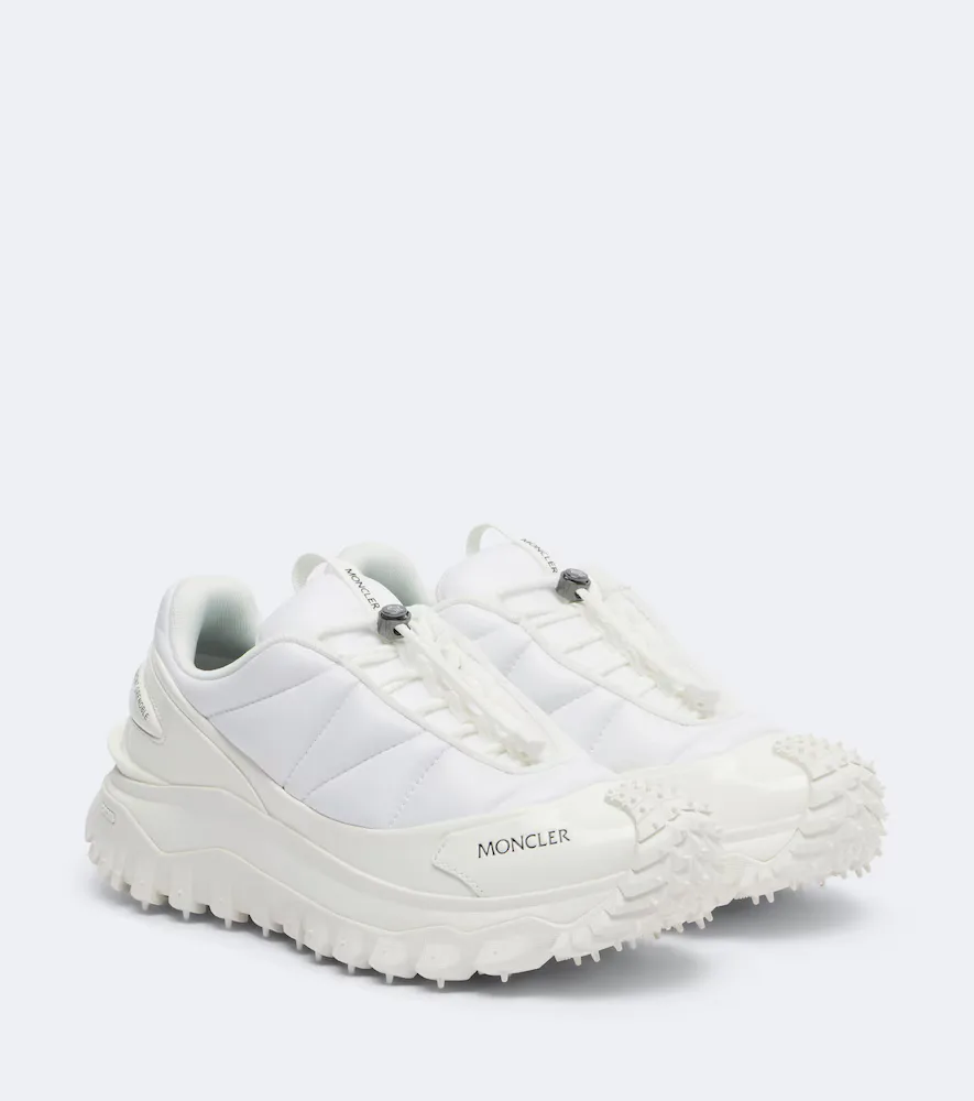Trailgrip Puffer Leather-Trimmed Sneakers by Moncler