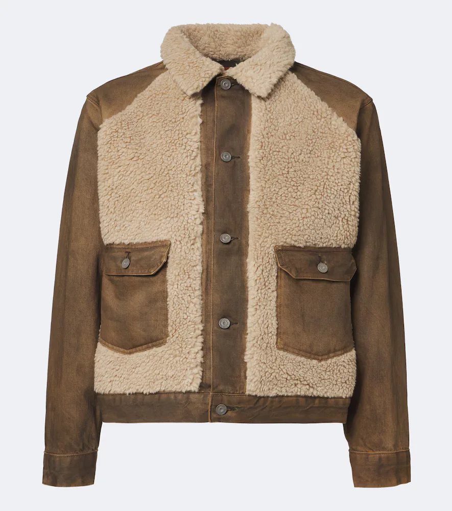 Shearling-Trimmed Denim Jacket by Rrl