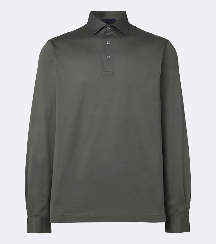 Cotton Jersey Polo Shirt by Thom Sweeney