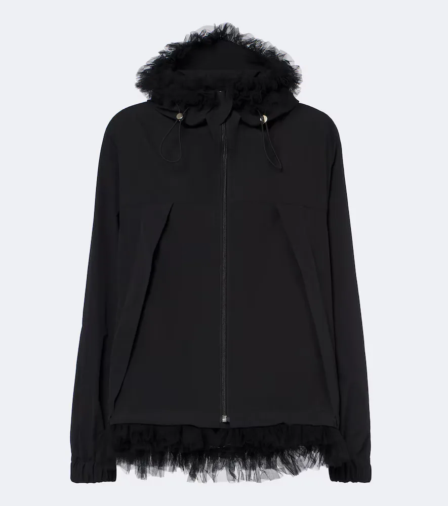 Noir Kei Ninomiya Tulle-Trimmed Technical Jacket by Noir