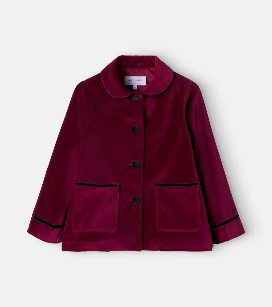 Teodora Cotton Velvet Coat by La Coqueta