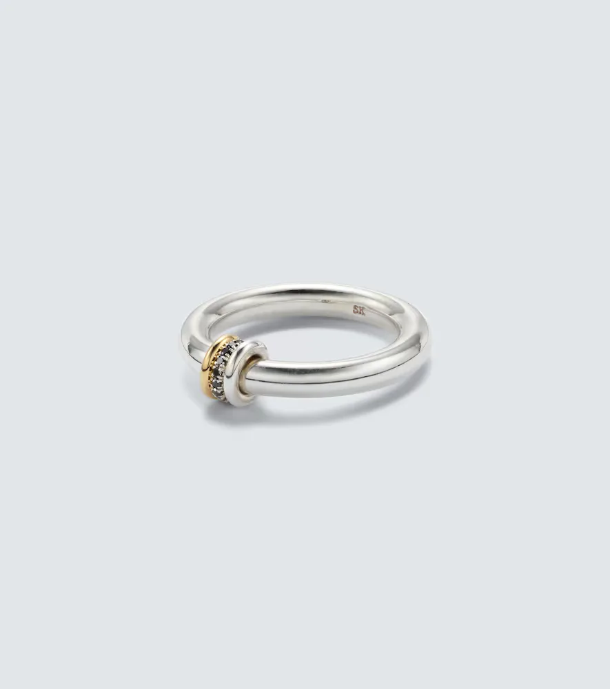 Sirius Max Sterling Silver and 18tk Gold Ring with Black Diamonds by Spinelli Kilcollin