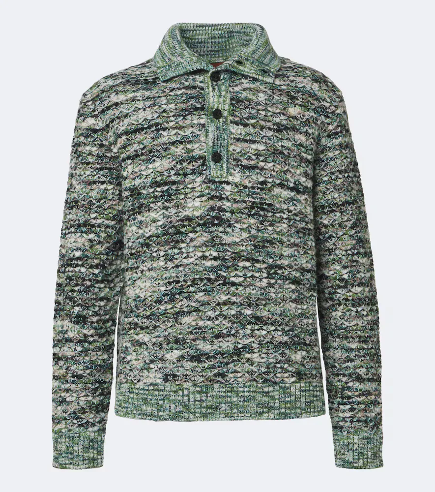 Wool-Blend Polo Sweater by Missoni