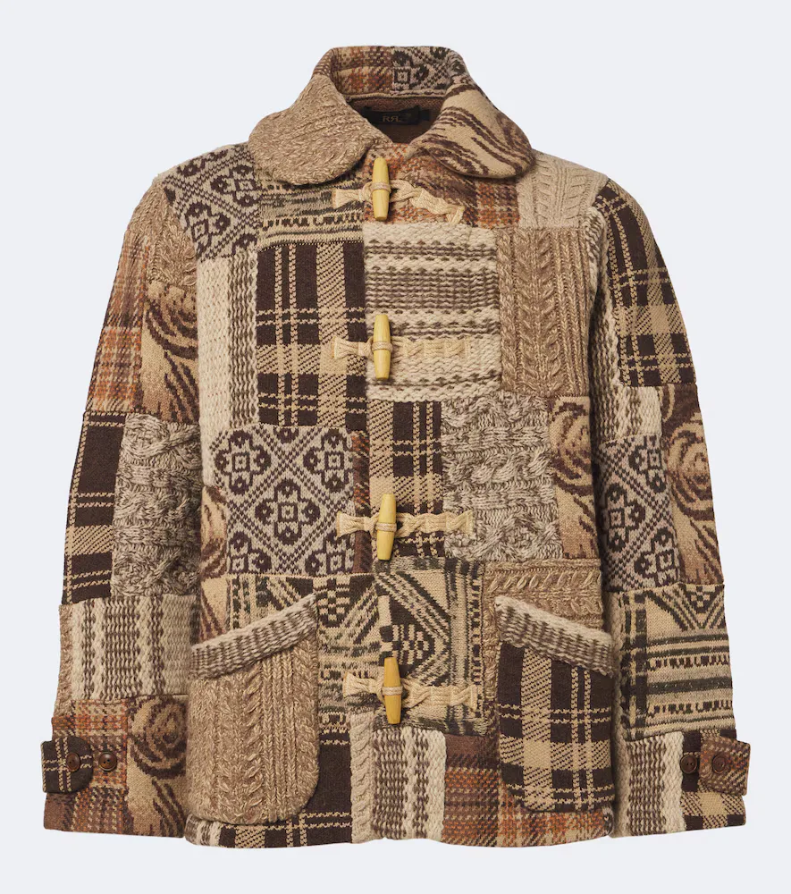 Patchwork Wool, Linen, and Silk Cardigan by Rrl