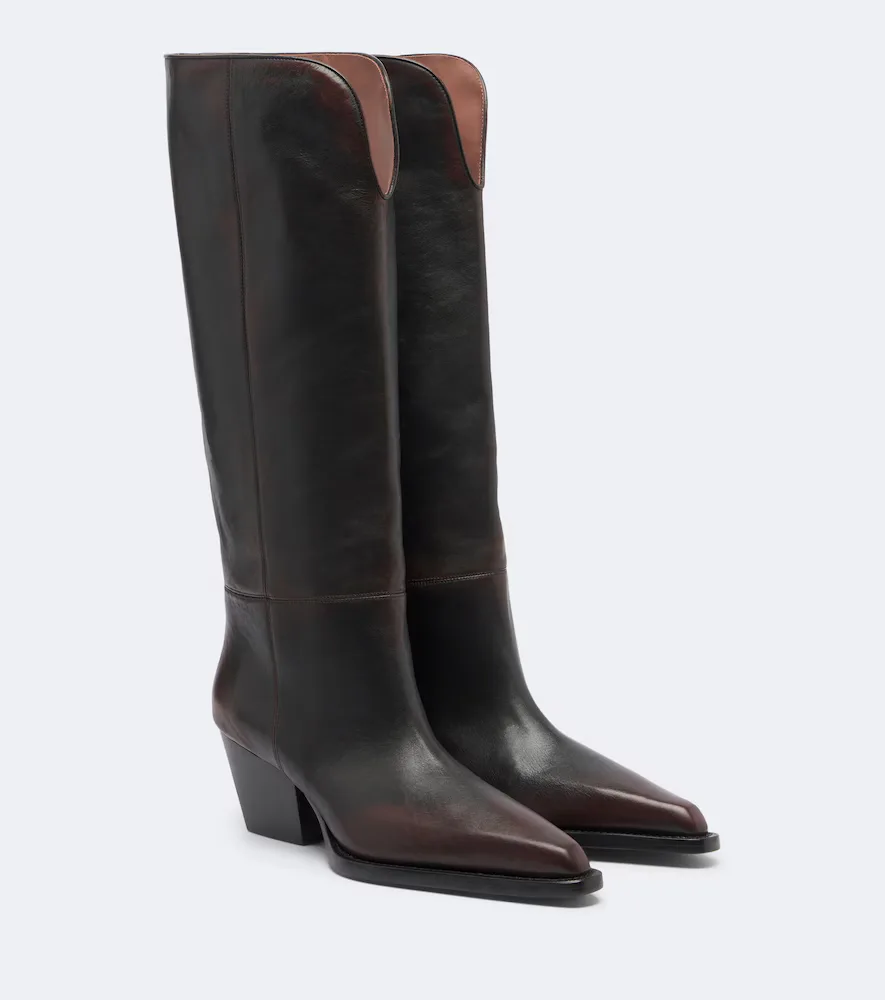 Jane Leather Knee-High Boots by Paris Texas
