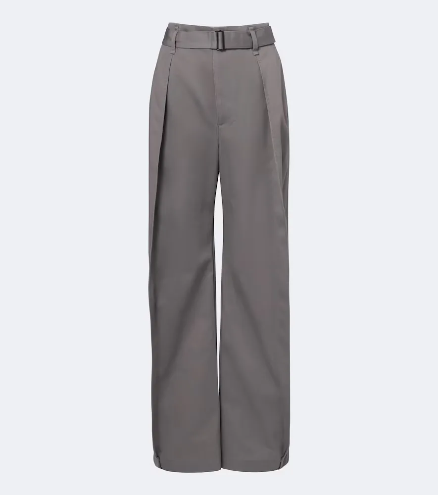Belted Twill Wide-Leg Pants by Lemaire