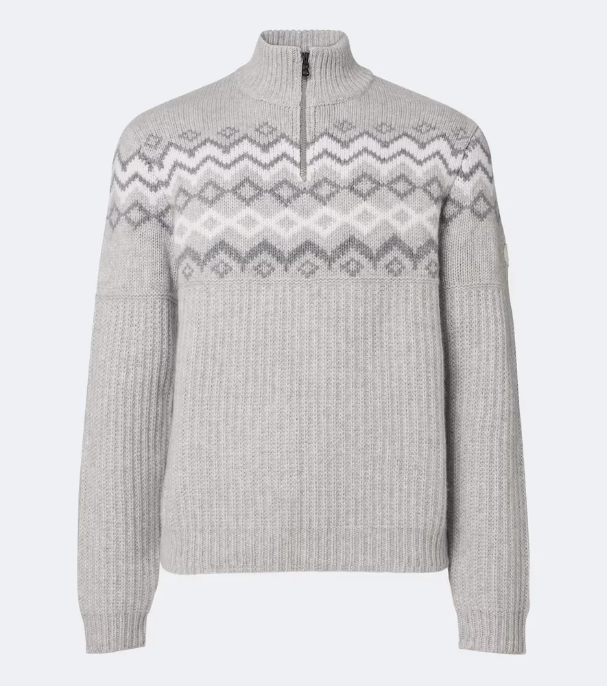 Ludi Fair Isle Cashmere Half-Zip Sweater by Bogner