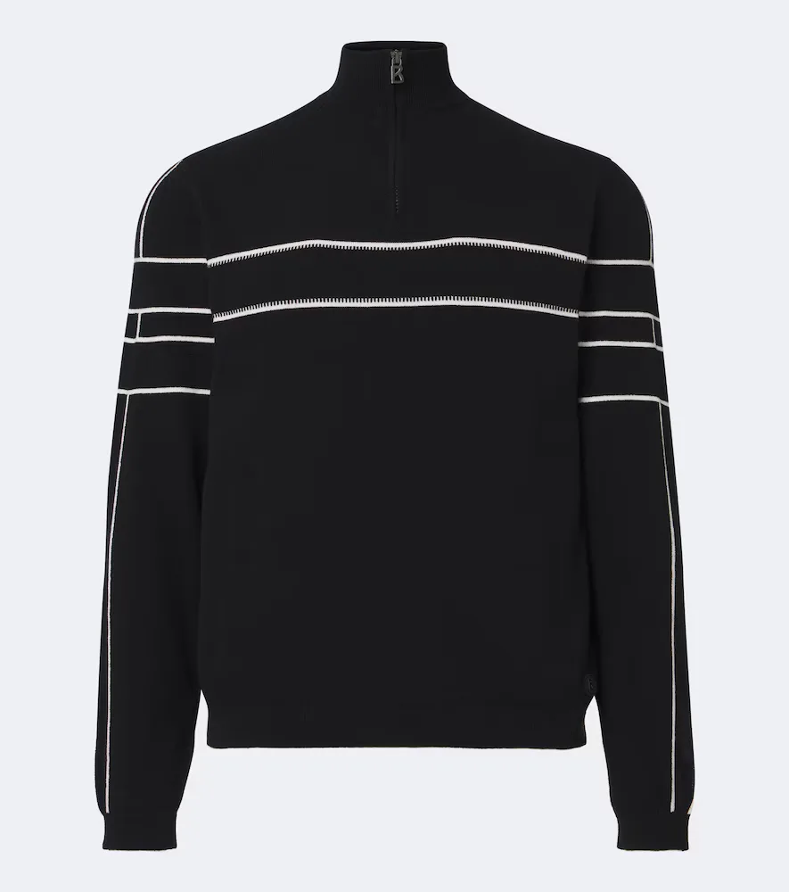 Kuno Virgin Wool Half-Zip Sweater by Bogner