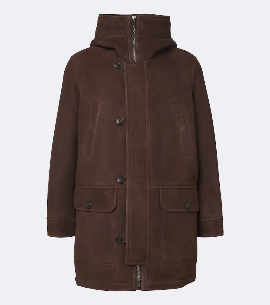 Shearling-Lined Suede Parka by Yves Salomon