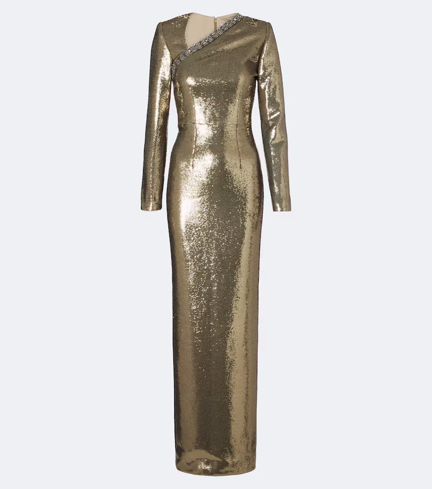 Embellished Sequined Gown