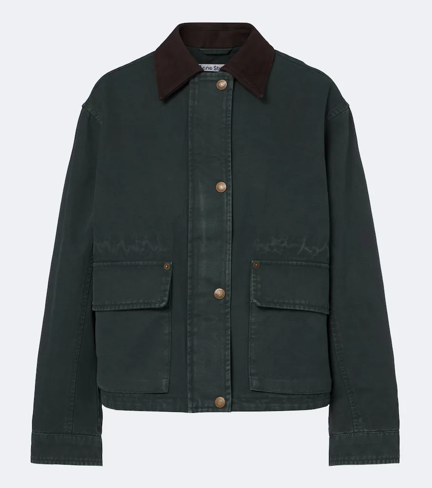 Suede-Trimmed Cotton Canvas Jacket by Acne Studios