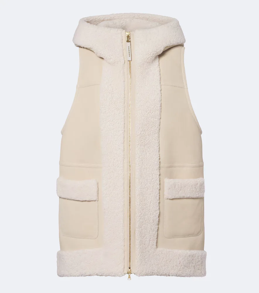 Lonal Shearling-Trimmed Suede Ski Vest by Bogner
