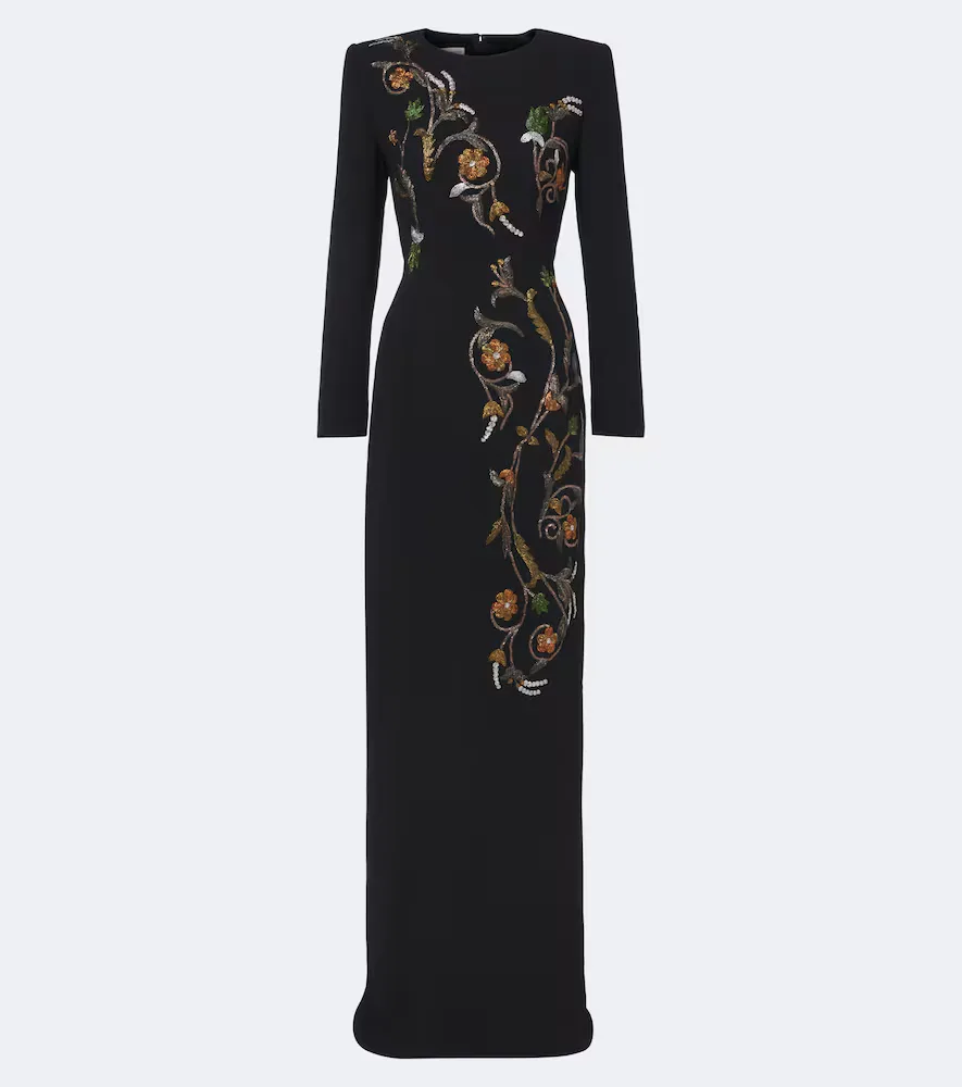 Floral Embellished Gown by Dries Van Noten