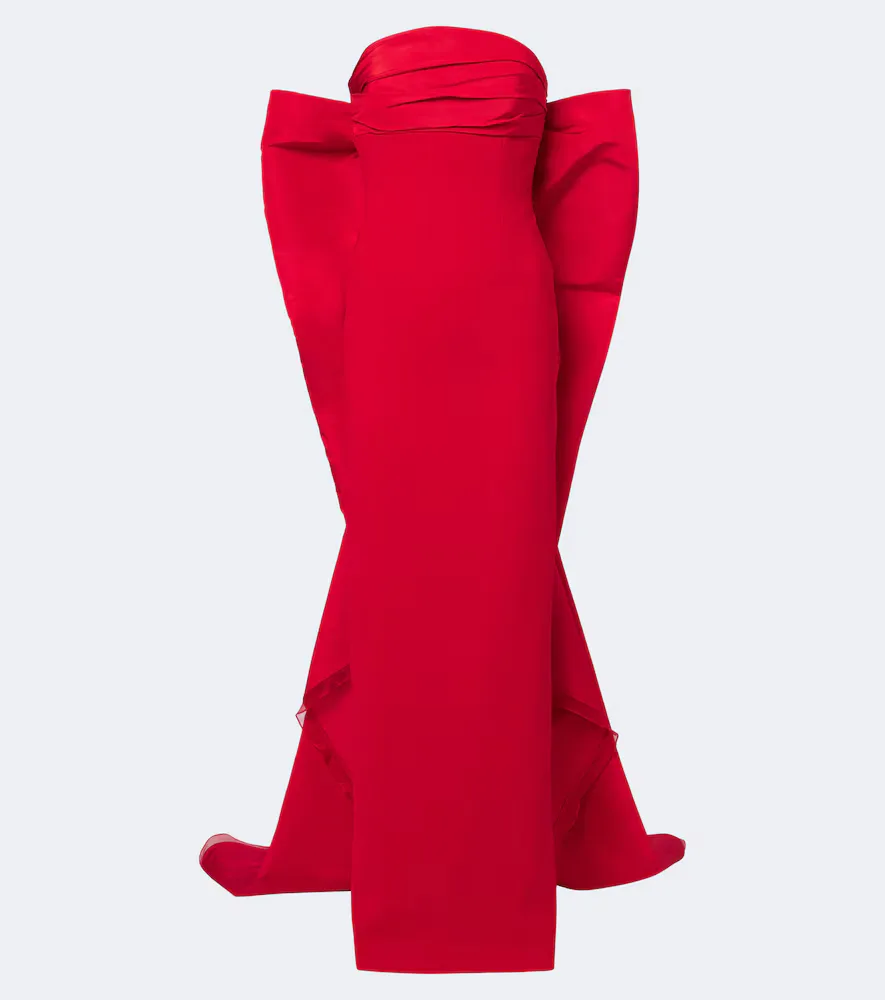 Bow-Detail Bustier Gown by Carolina Herrera