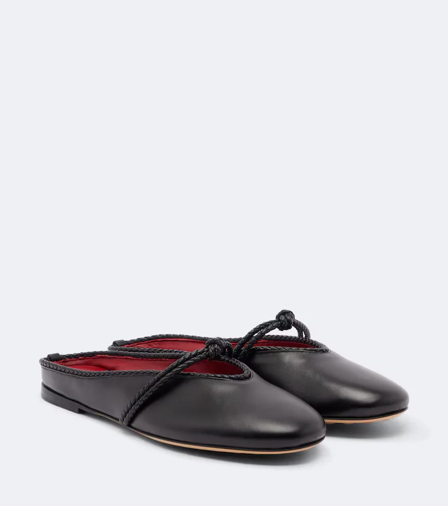 Lucia Leather Mules by Bottega Veneta