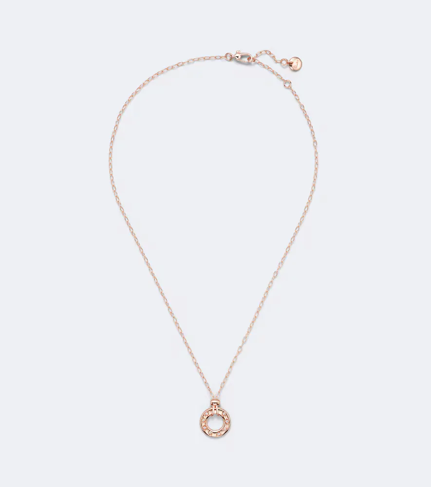 Iconica 18kt Rose Gold Pendant Necklace with Diamonds