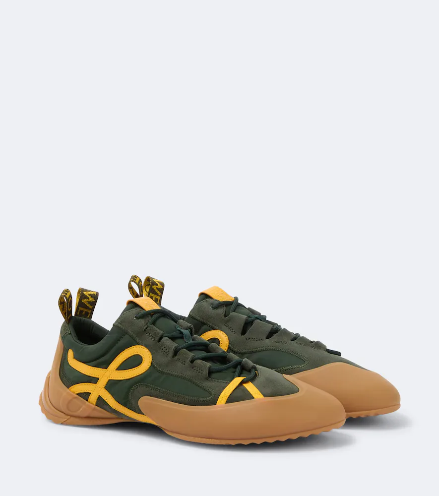 Grip Suede-Trimmed Sneakers by LOEWE