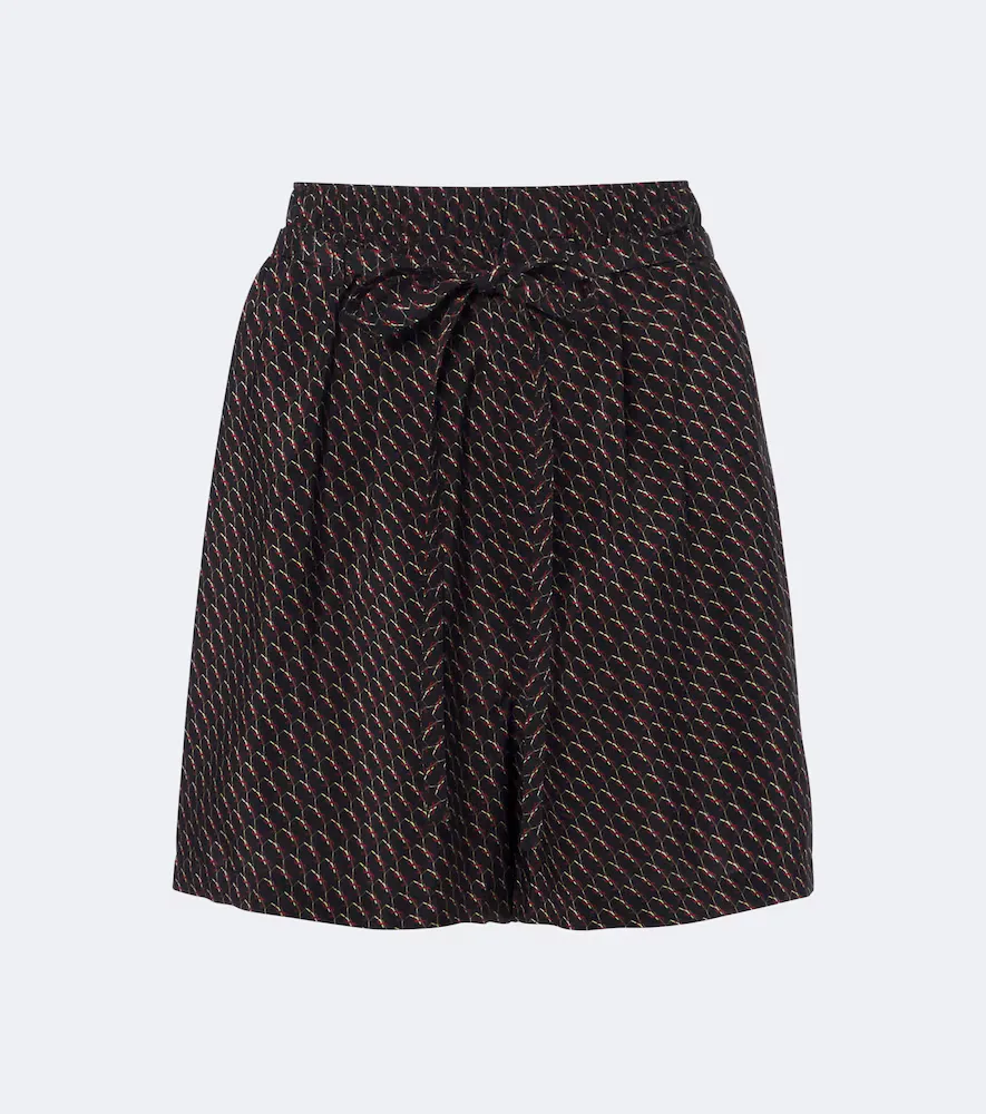 Cassandre Printed Silk Shorts by Saint Laurent