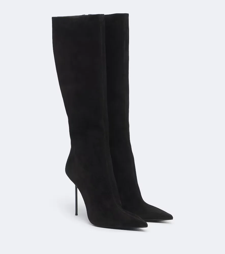 Lidia Suede Knee-High Boots