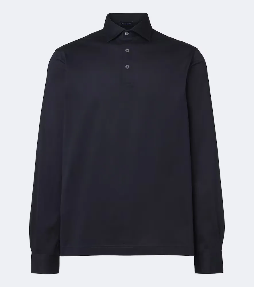 Cotton Jersey Polo Shirt by Thom Sweeney