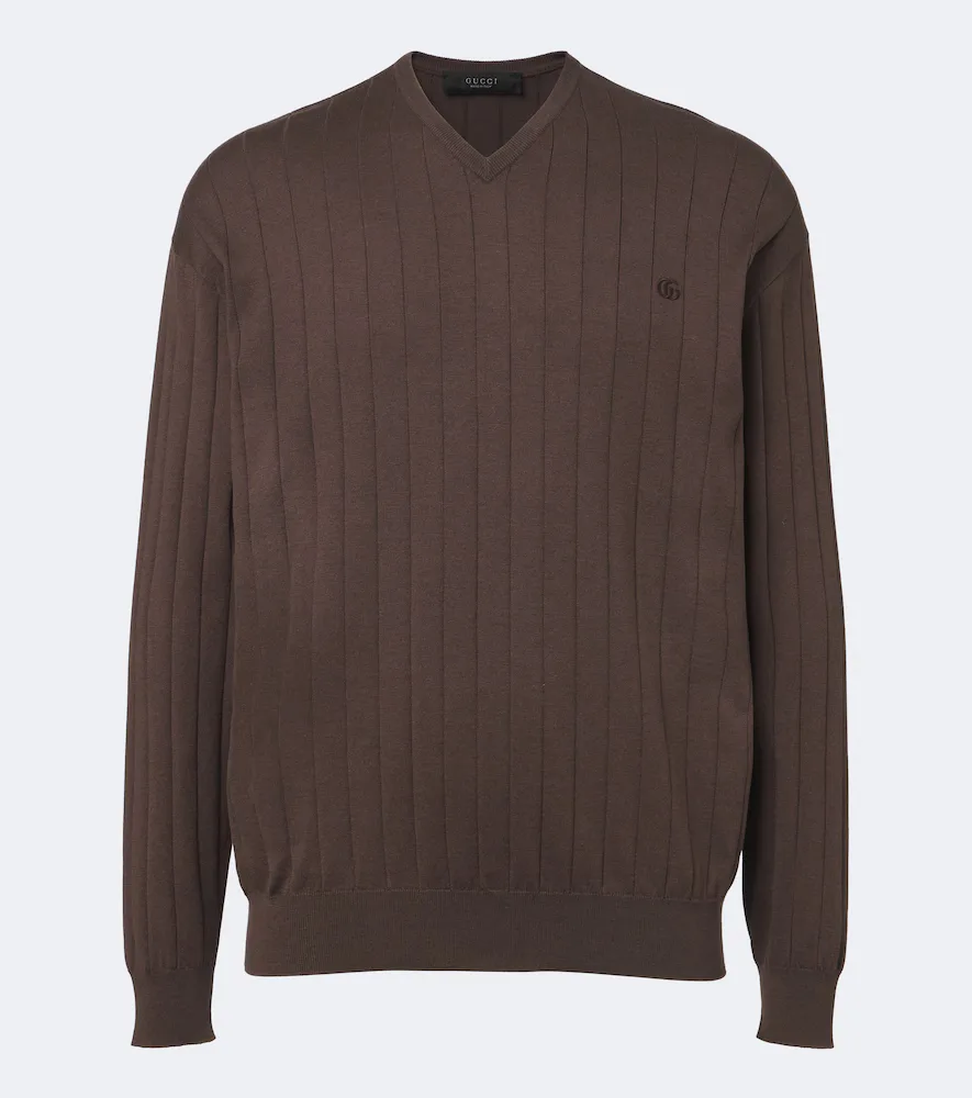 Double G Silk and Cotton Sweater by Gucci