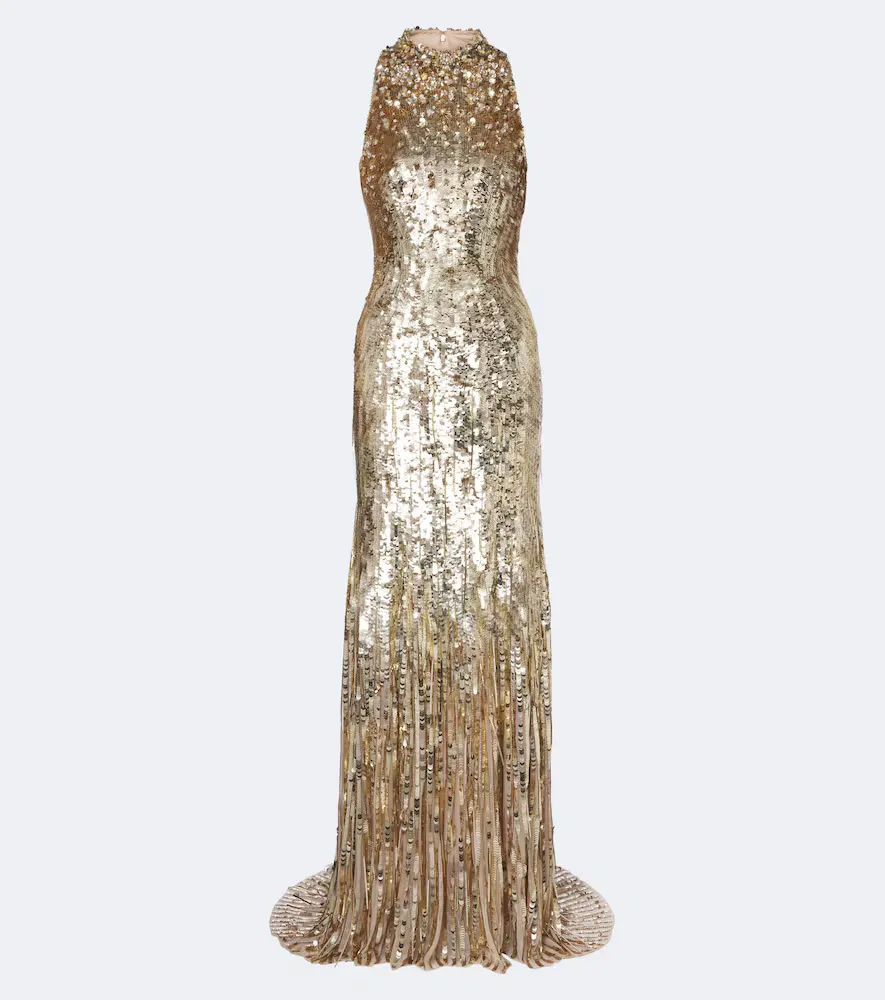 Kimiko Embellished Halterneck Gown