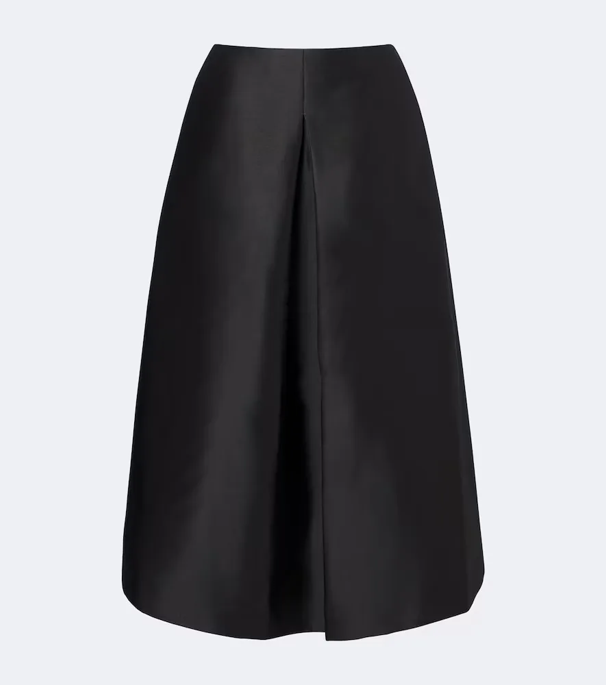 Vexa Satin Midi Skirt by Simkhai