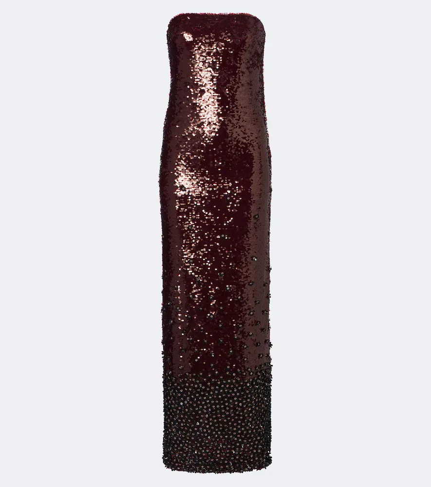 Sequined Bustier Gown