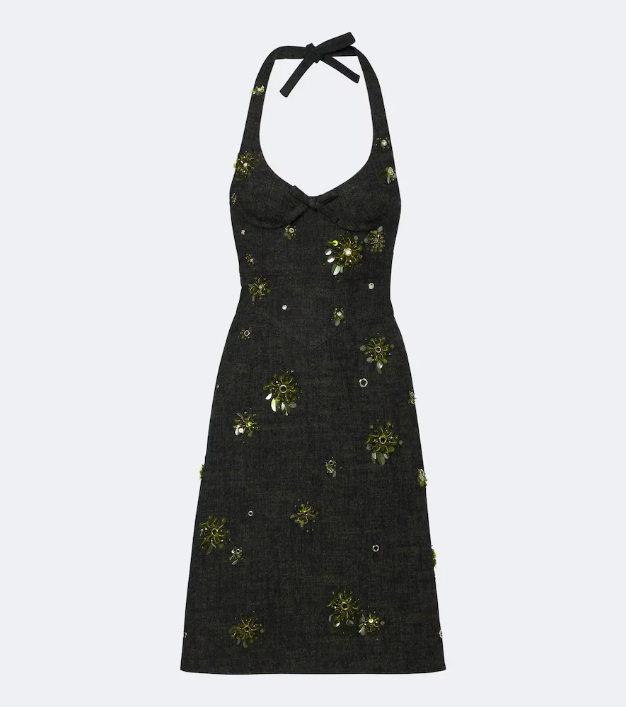 Embellished Tweed Minidress by Shushutong
