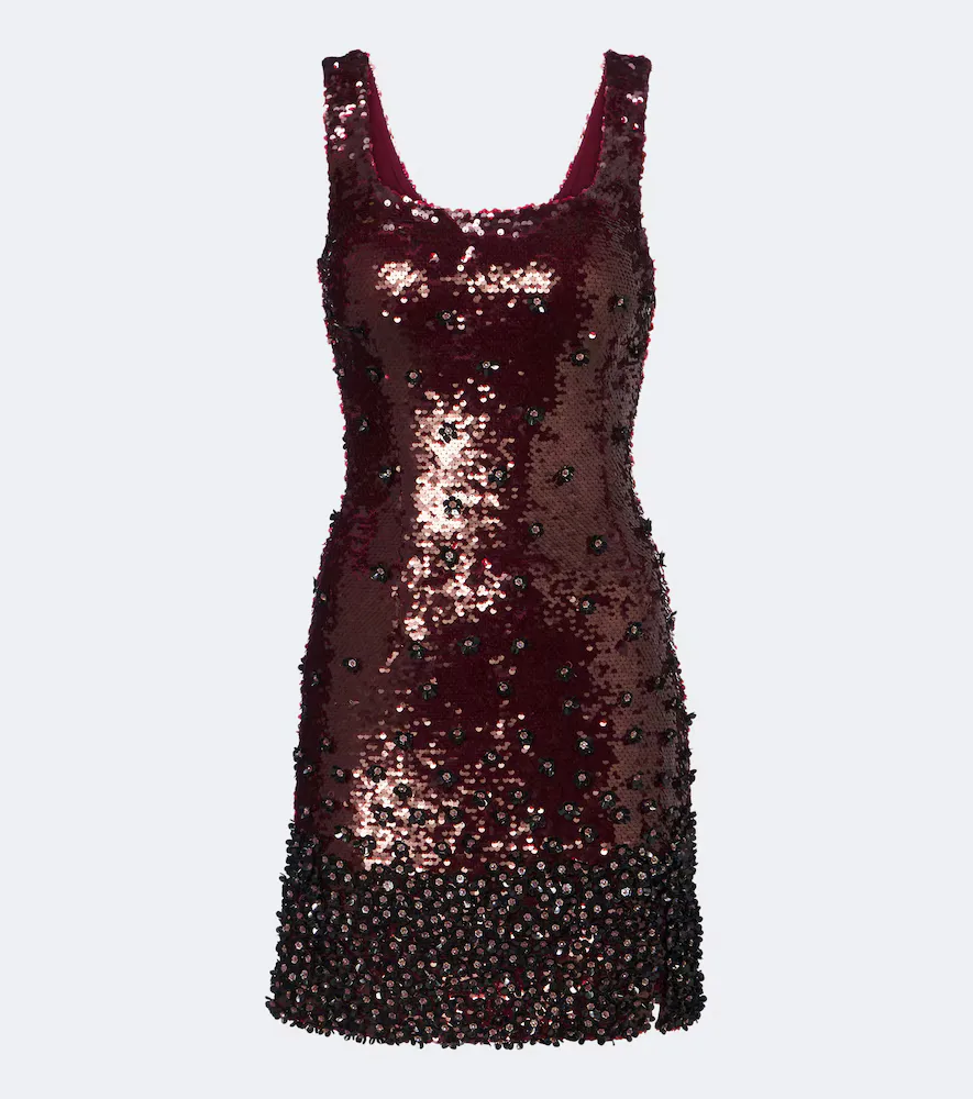 Embellished Floral Minidress