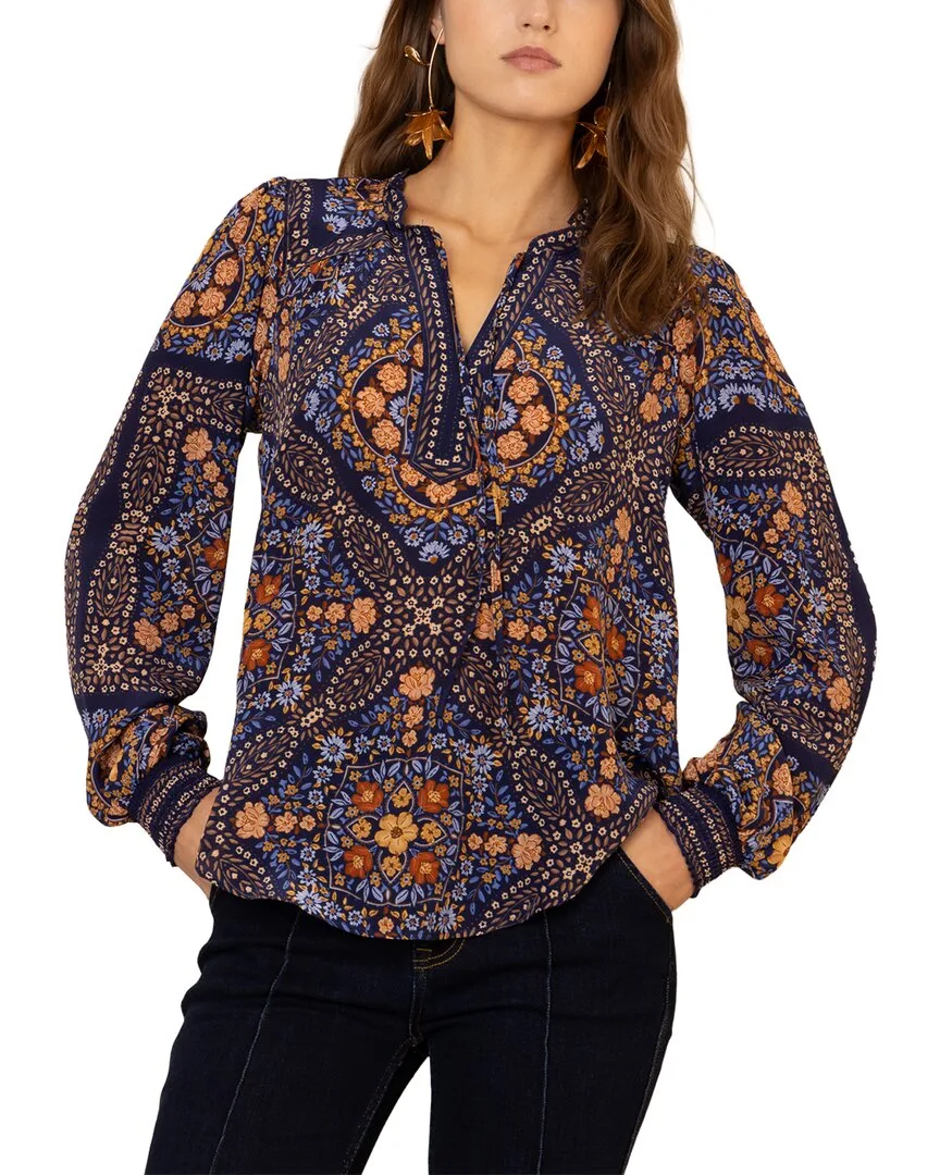 Raina Long Sleeve Silk Blouse by Hale Bob