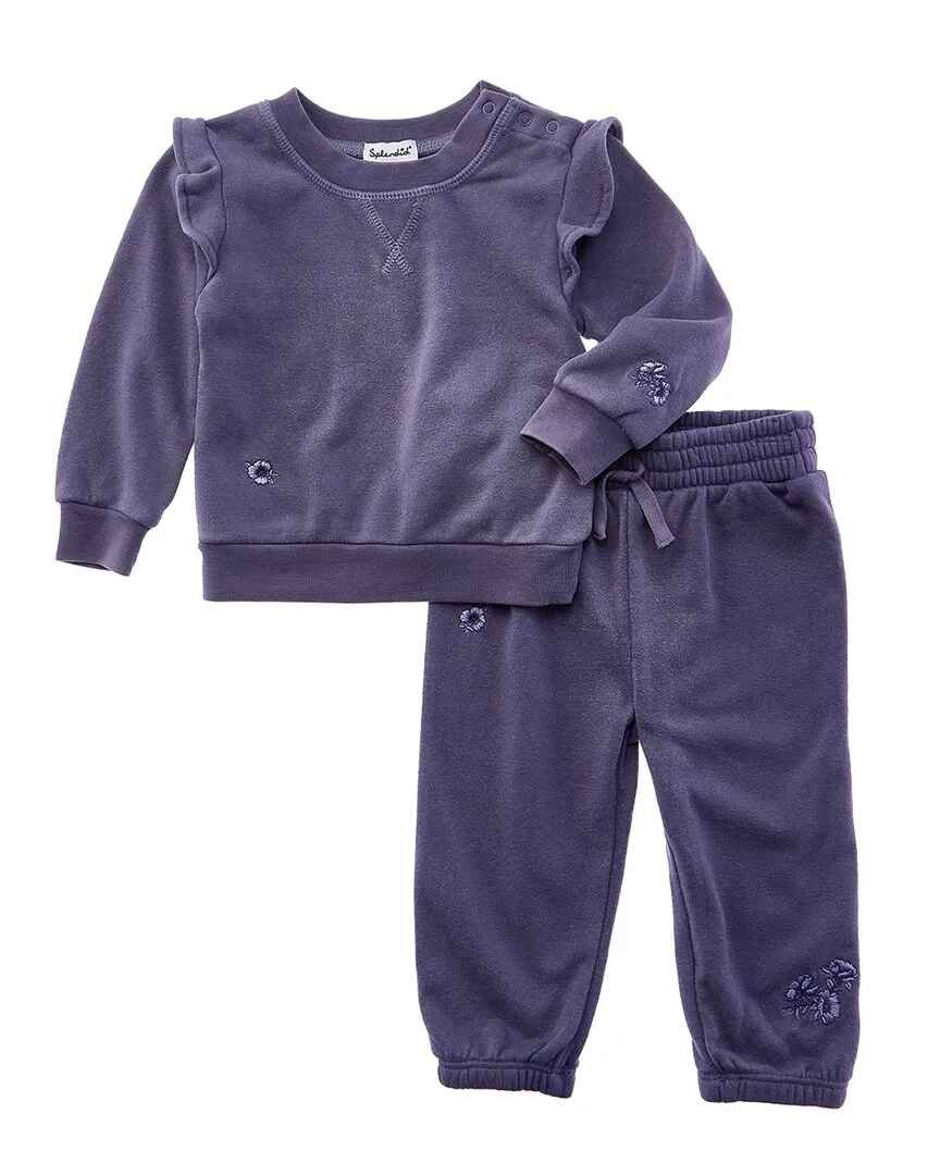 2Pc Floral Haze Sweatshirt & Legging Set by Splendid