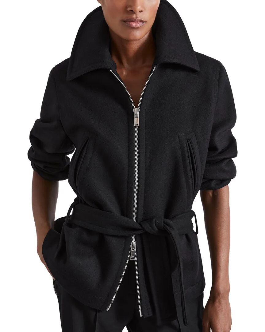 Ada Wool-Blend Short Coat by Reiss