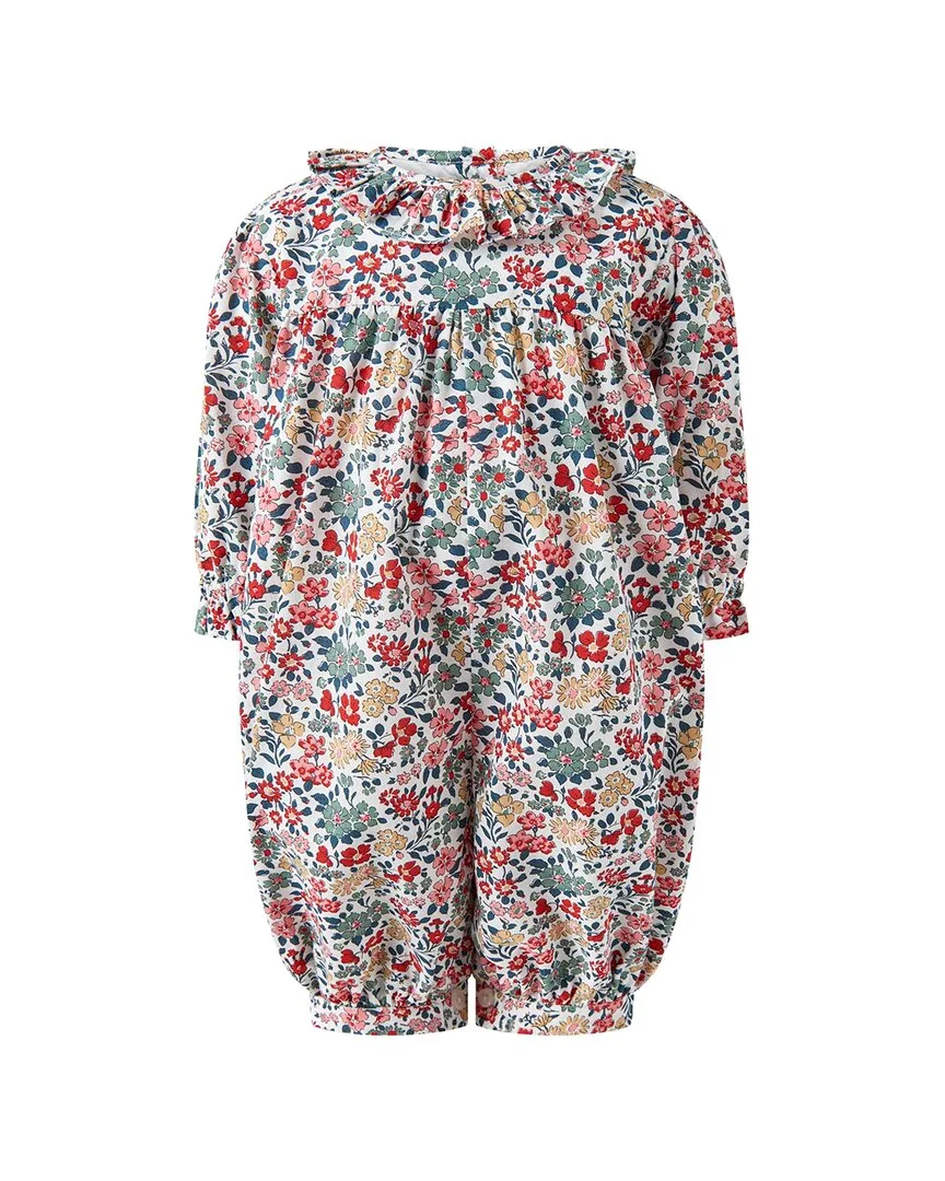 Floral Frill Collar Babysuit by Rachel Riley