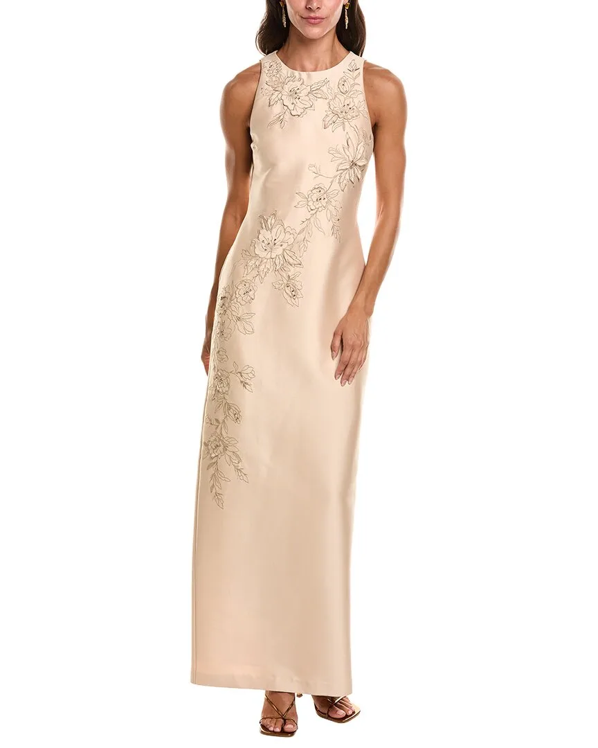 Beaded Applique Gown by Badgley Mischka