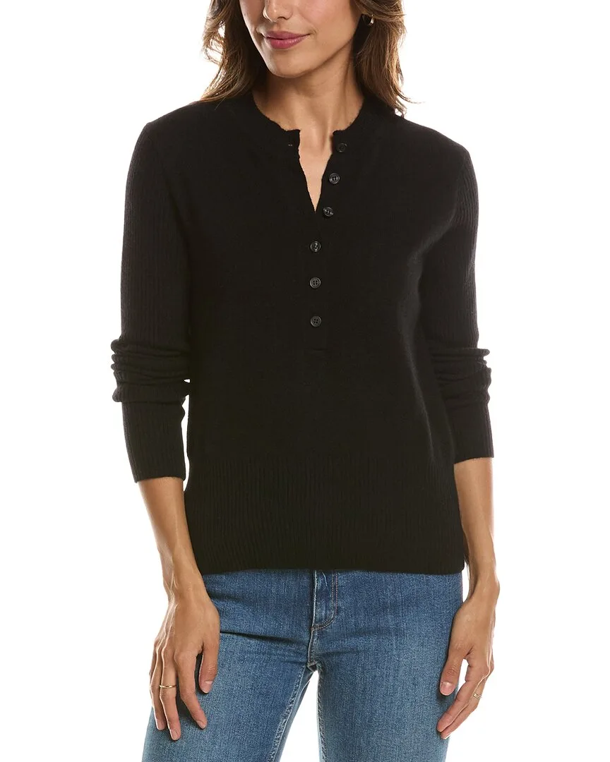 Crewneck 100% Cashmere Henley by Forte Cashmere