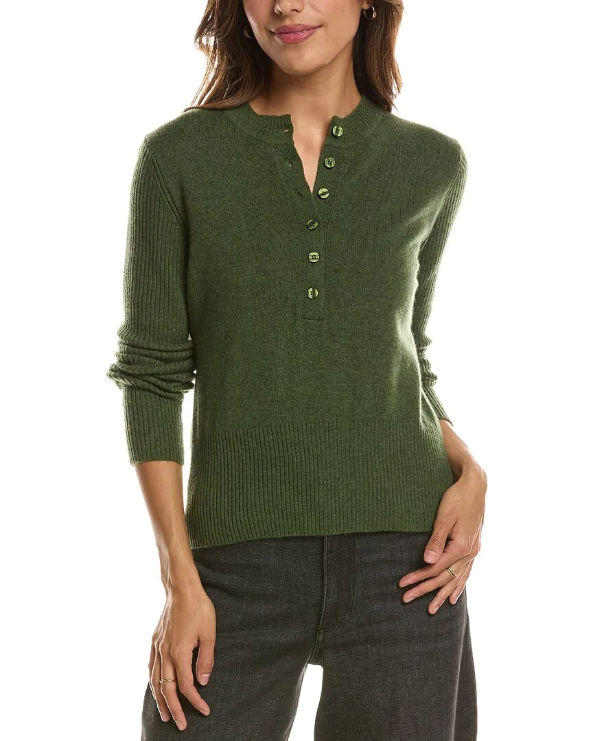 Crewneck 100% Cashmere Henley by Forte Cashmere